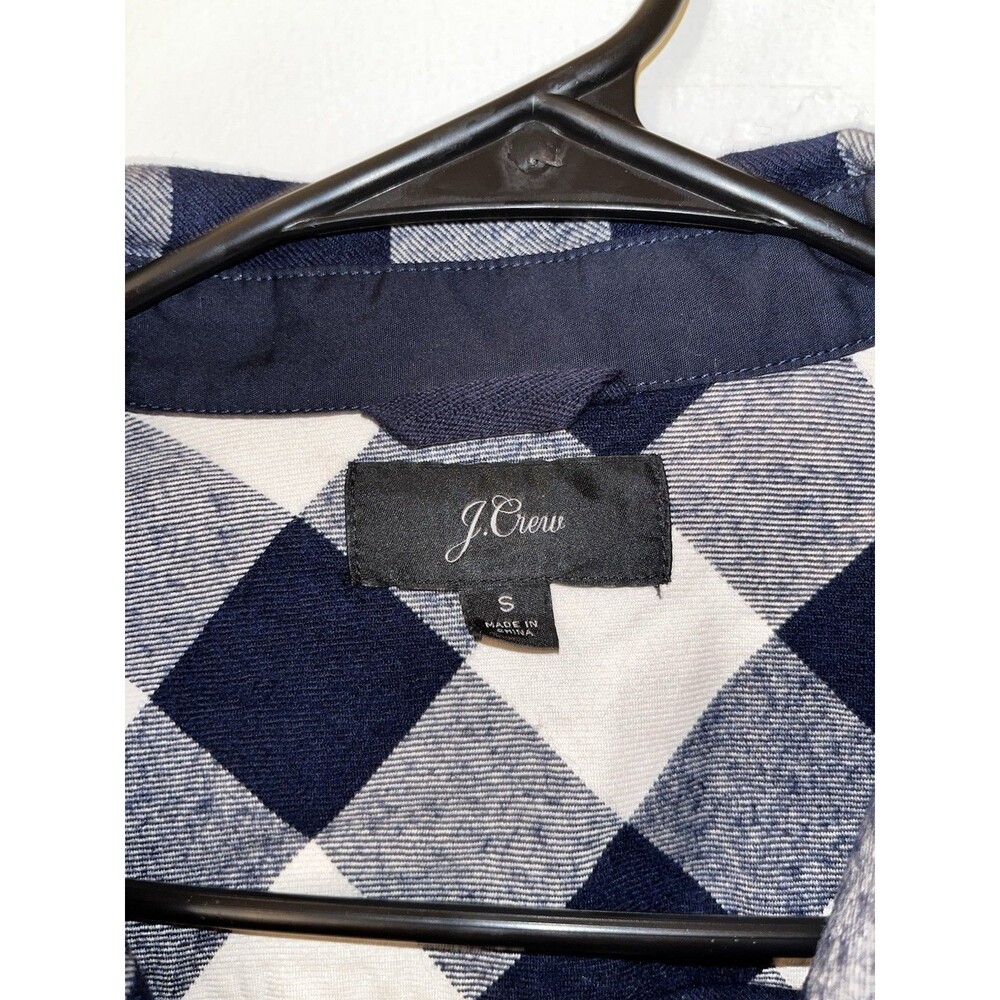 J.Crew Women’s Buffalo Check Quarter-Zip Flannel Pullover Shirt - Picture 2 of 3